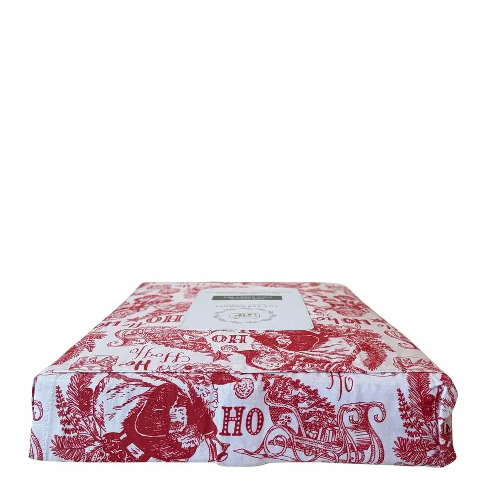 Farmhouse by Rachel Ashwell HO HO HO Santa FULL 4pc Sheet Set Cotton NEW